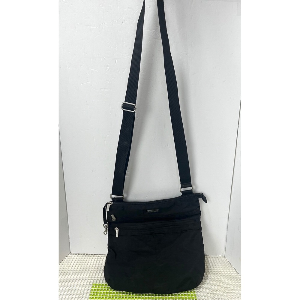 Baggallini‎ Black Nylon Crossbody Bag Multi Pocket